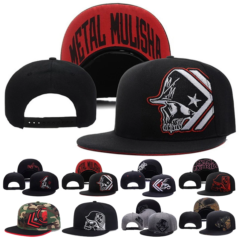 Unisex Skeleton Embroidery Bas - Snapback Hat Flat ulasan dan harga