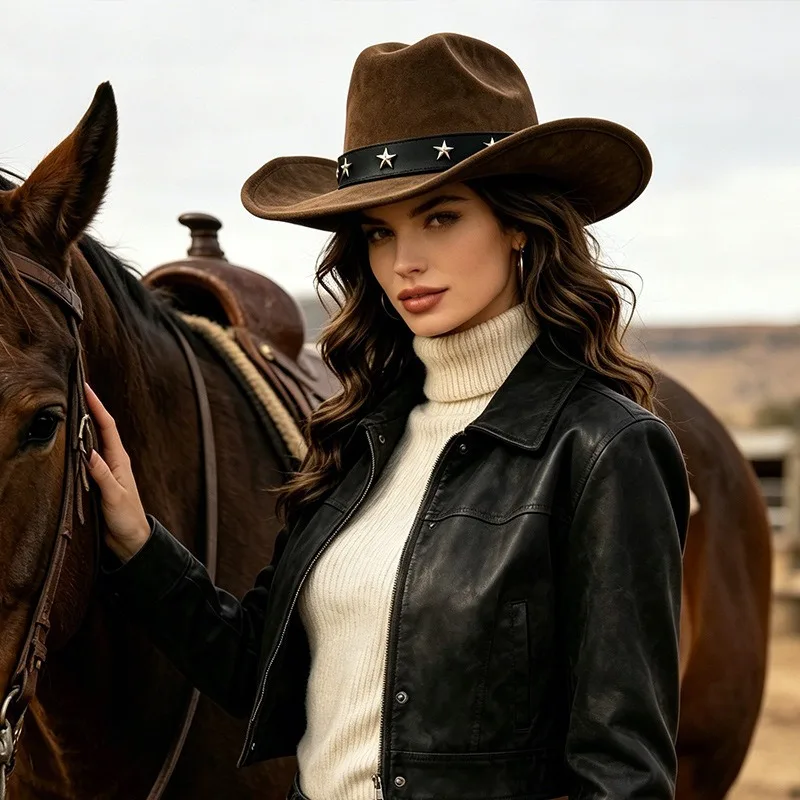 Women Hot Sale Wide Brim Cowbo - Fedora Hat Wool ulasan dan harga
