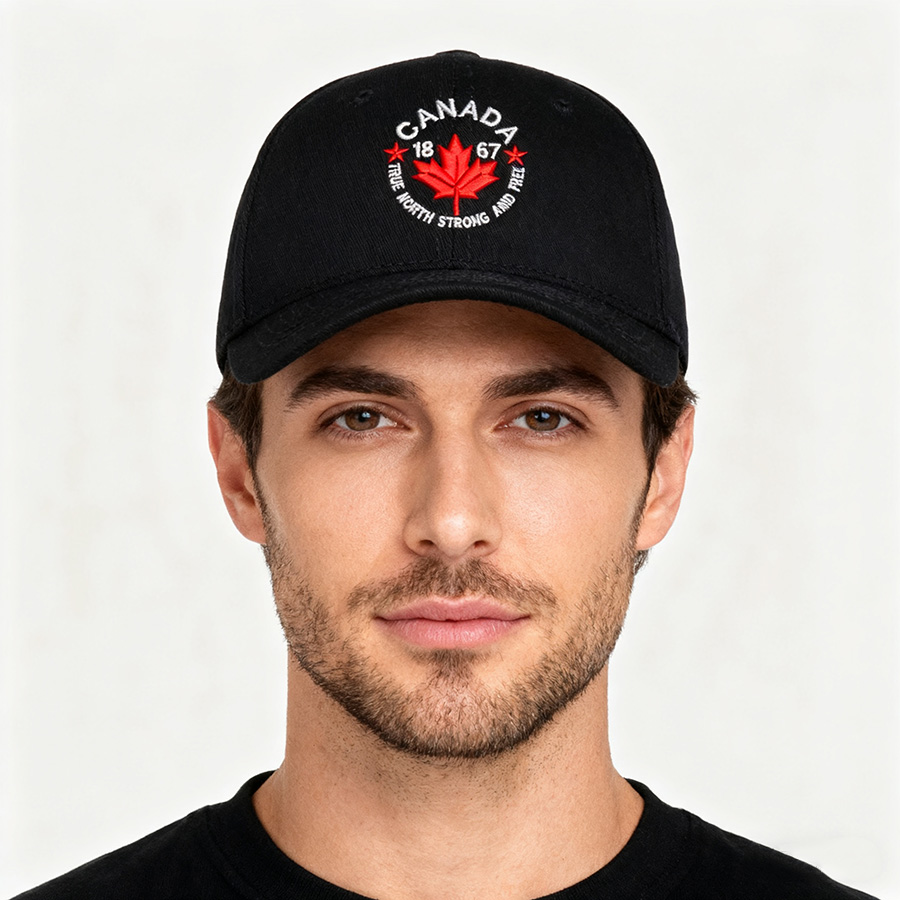 Embroidered Canada True North  - Baseball Cap Structured ulasan dan harga