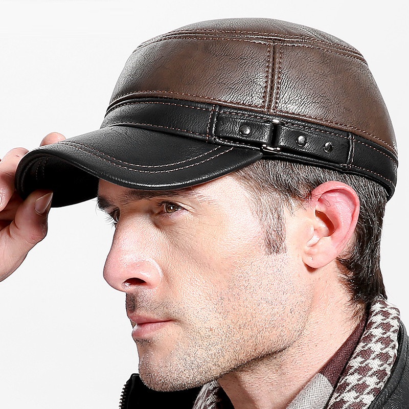 Cowskin Genuine Leather Baseba - Baseball Cap Structured ulasan dan harga