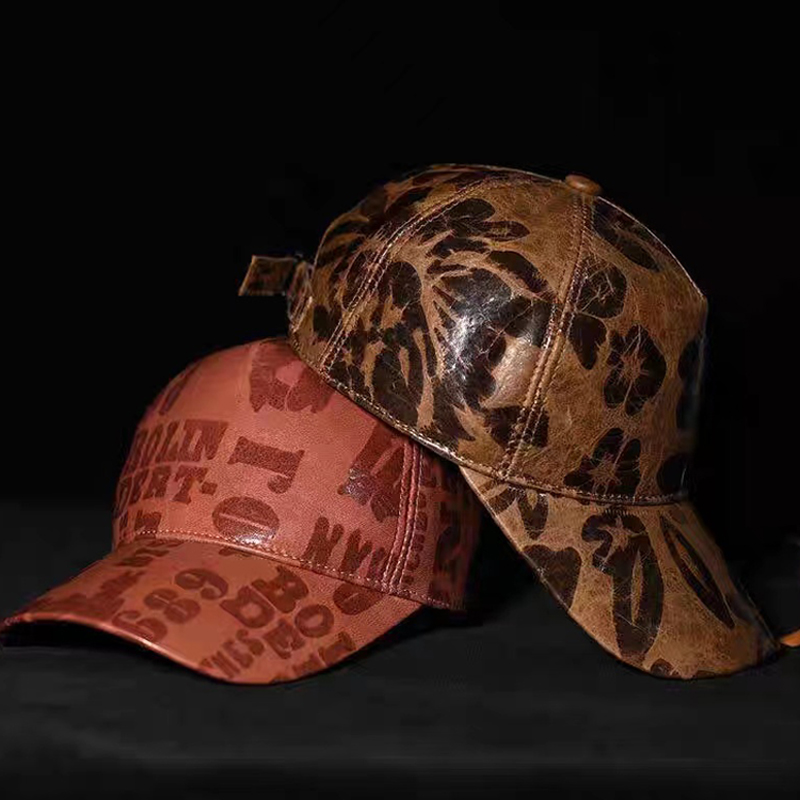 Letters Printed Leather Baseba - Baseball Cap Structured ulasan dan harga