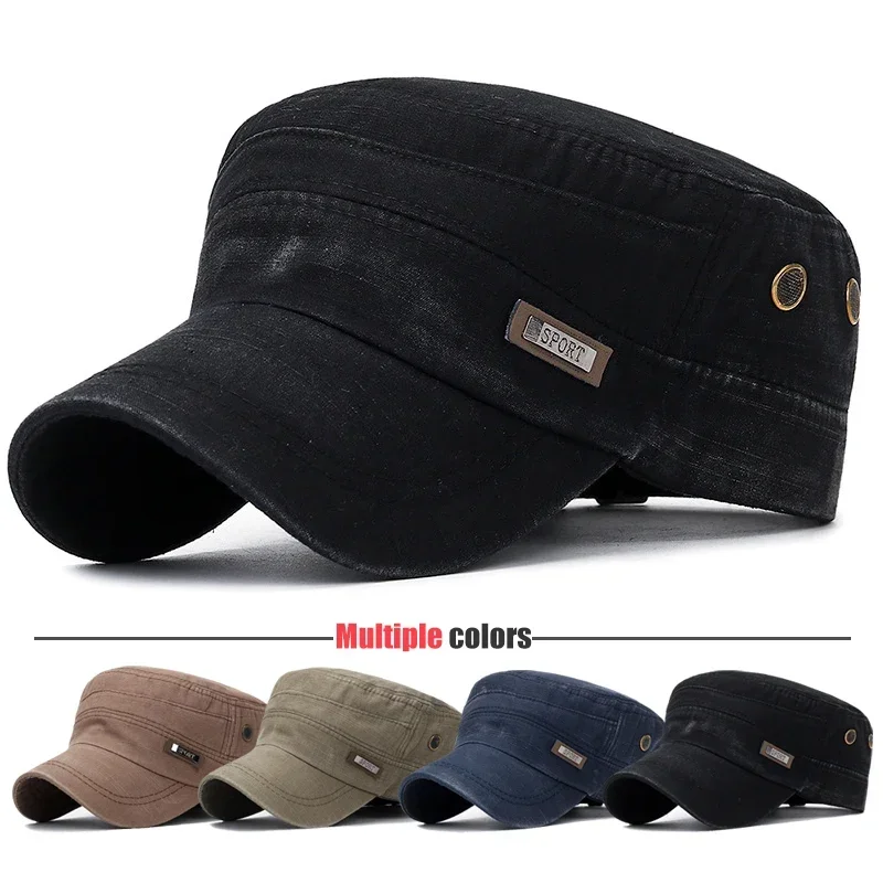 Military Cadet Flat Cap Fashio - Snapback Hat Flat ulasan dan harga